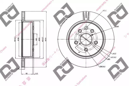 Тормозной диск DJ PARTS BD1437